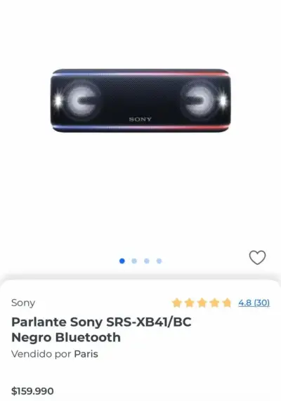 Parlante Sony SRS-XB41 Bluetooth Negro - miniatura 4