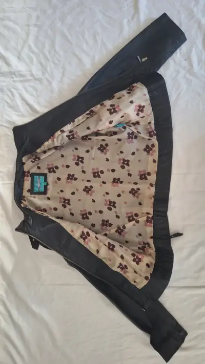 Chaqueta de cuero negra Index - miniatura 2