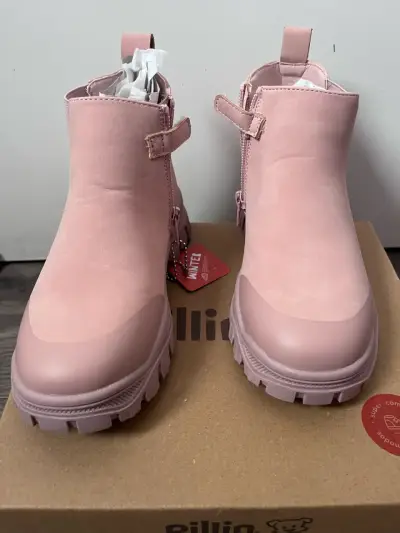 Botas rosadas para niños Pillin con suela antideslizante - miniatura 2