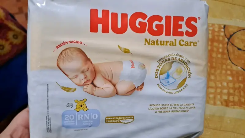 4 Pañales Huggies Natural Care Recién Nacido