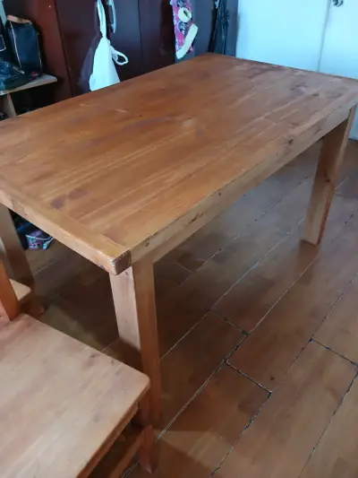 Juego de comedor de madera con 4 sillas - miniatura 5
