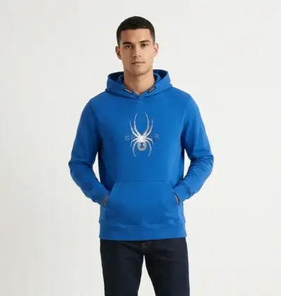 Polerón azul con capucha y diseño de araña - miniatura 1