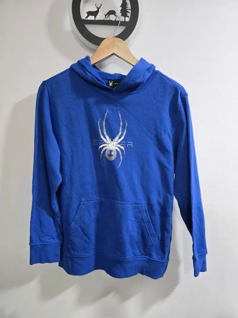 Polerón azul con capucha y diseño de araña - 3