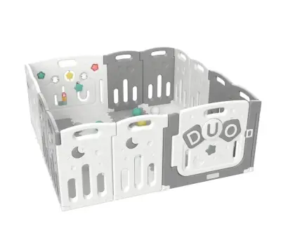 Corral de Juegos Infantil DUO Blanco y Gris - miniatura 1