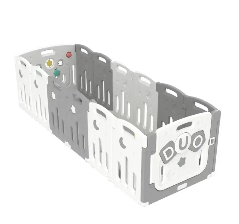 Corral de Juegos Infantil DUO Blanco y Gris - 2