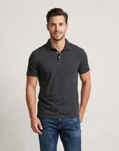 Polera H&M cuello pique - miniatura 1