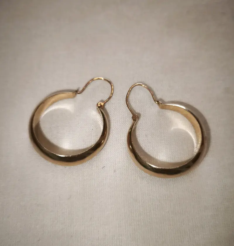 Aros de oro 18k elegantes - 3