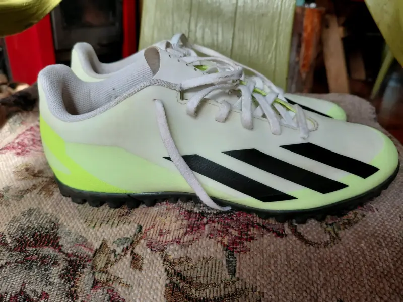 Zapatillas deportivas Adidas Crazyfast blancas y verdes - 5