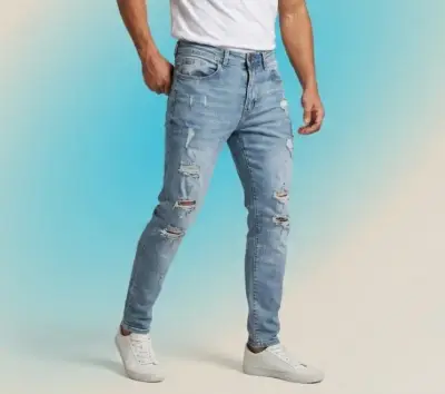 Jeans de hombre desgastados talla 40 - miniatura 1