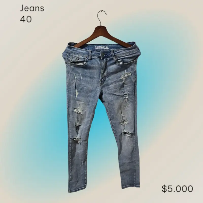 Jeans de hombre desgastados talla 40 - 2