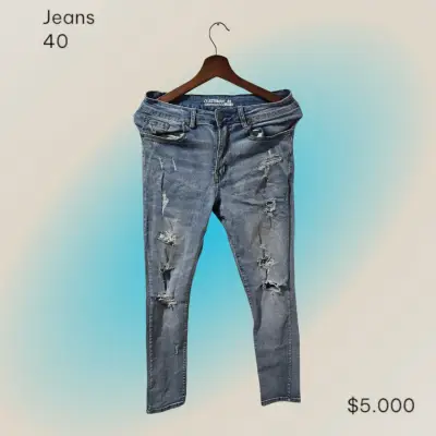 Jeans de hombre desgastados talla 40 - miniatura 2