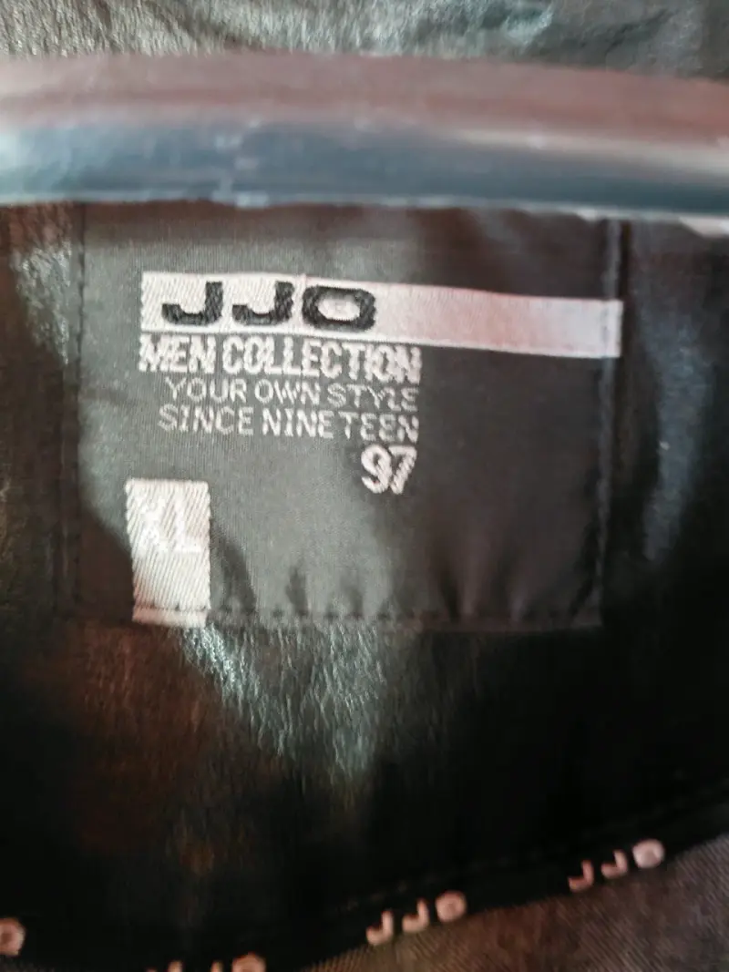 Chaqueta de cuero negra JJO para hombre - 3