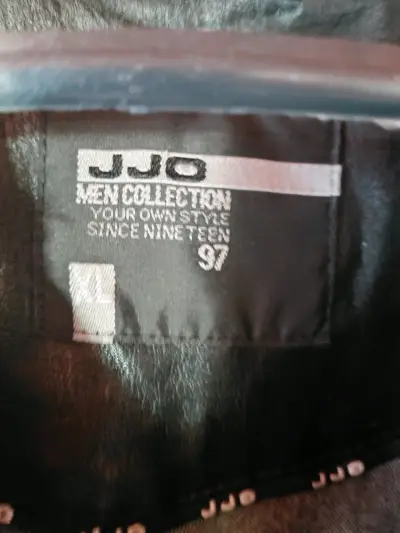 Chaqueta de cuero negra JJO para hombre - miniatura 3