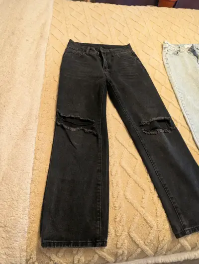 Jeans negros rectos mujer S o 36 - miniatura 1