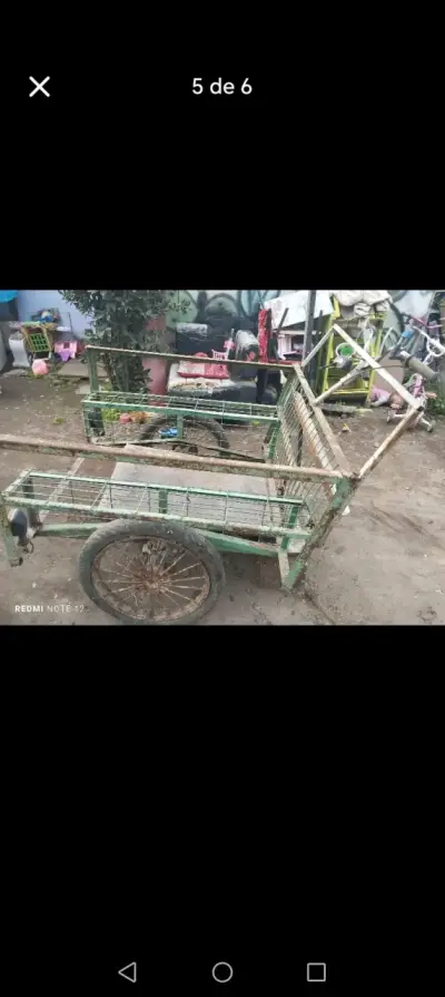 Carro de carga metálico usado - miniatura 1
