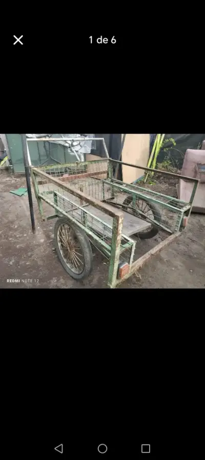 Carro de carga metálico usado - miniatura 4