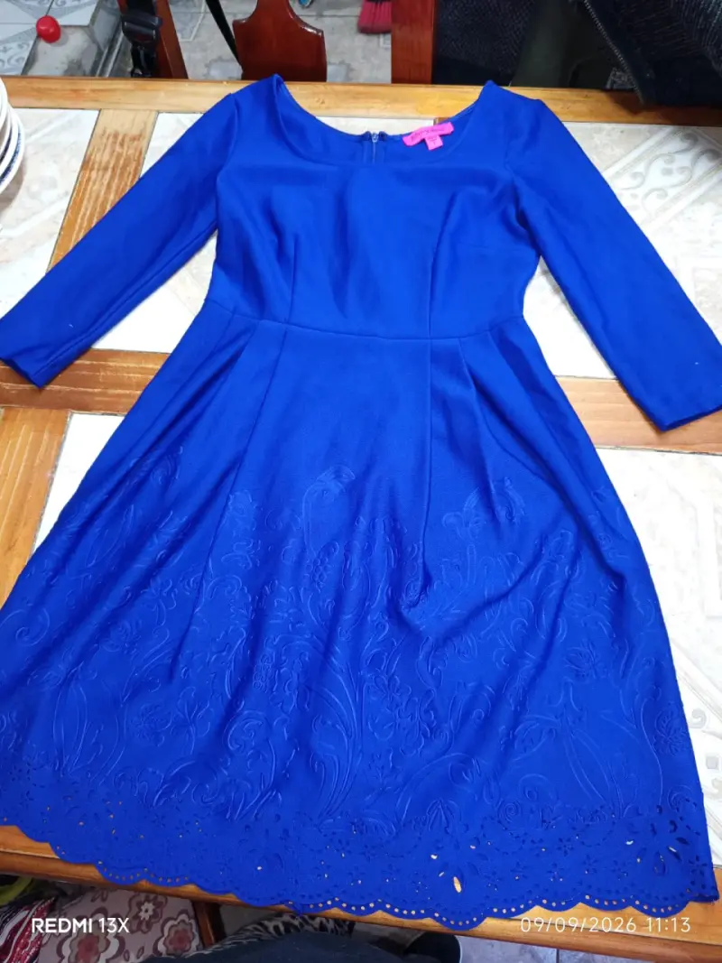 Vestido azul Betsey Johnson con diseño floral - 5