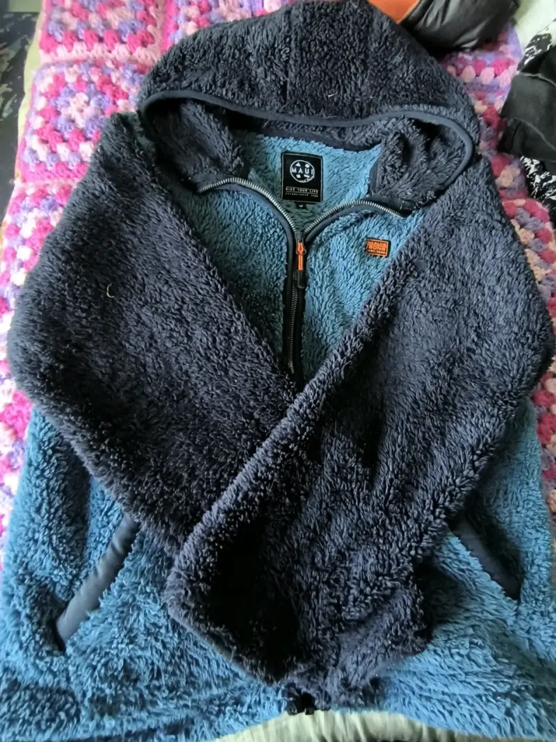Chaqueta de felpa negra K-Sport con cierre - 2