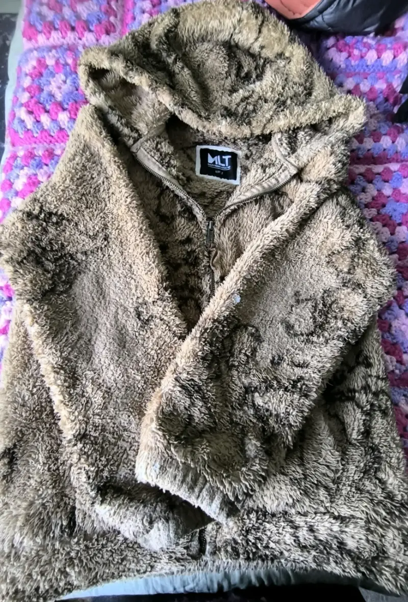 Chaqueta de felpa negra K-Sport con cierre - 4
