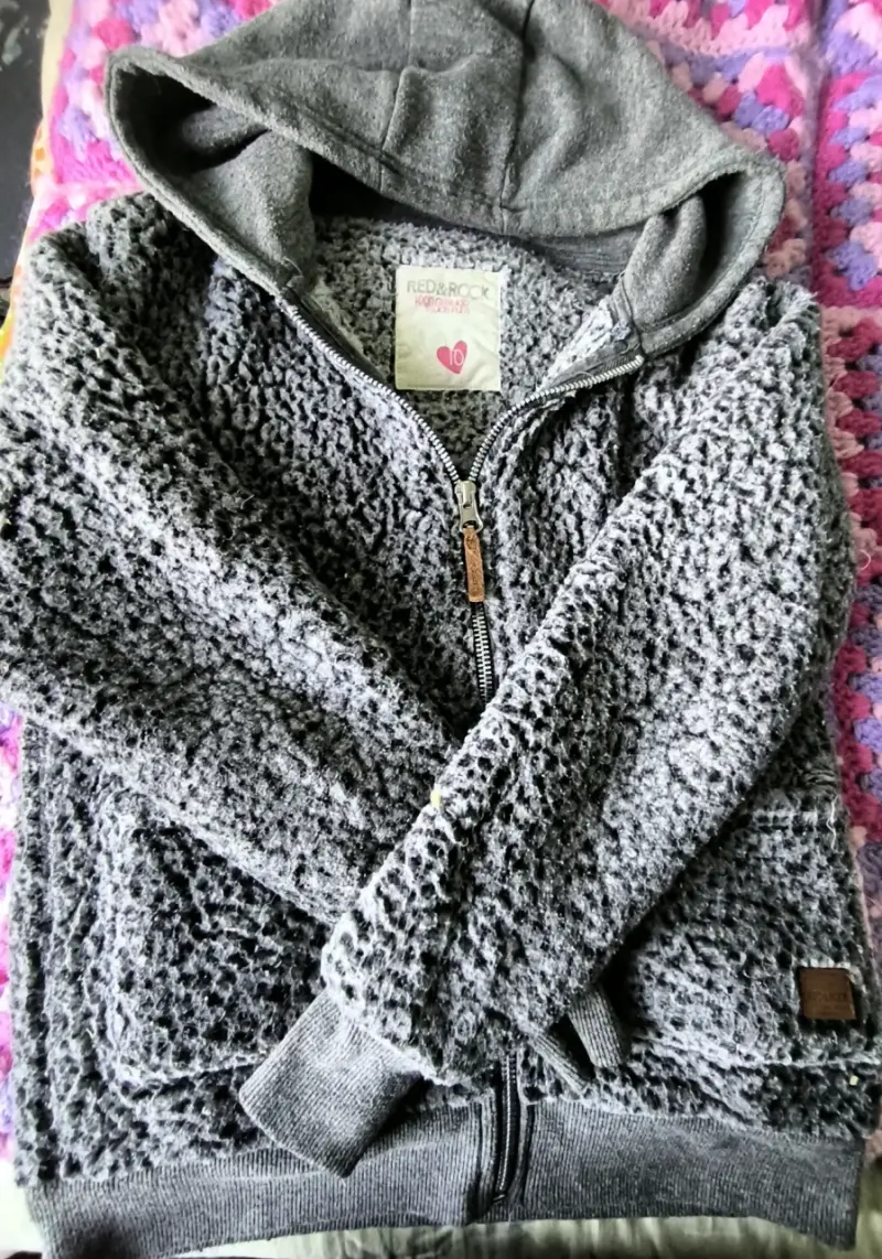 Chaqueta de felpa negra K-Sport con cierre - 6