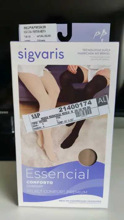 Medias de Compresión Sigvaris Essencial Confort Natural Oscuro - miniatura 1