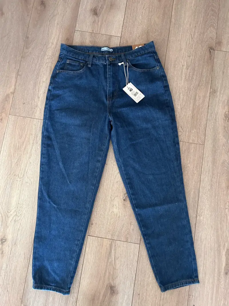 Jeans Mom Fit Tiro Alto Mujer Talla 40 - 3