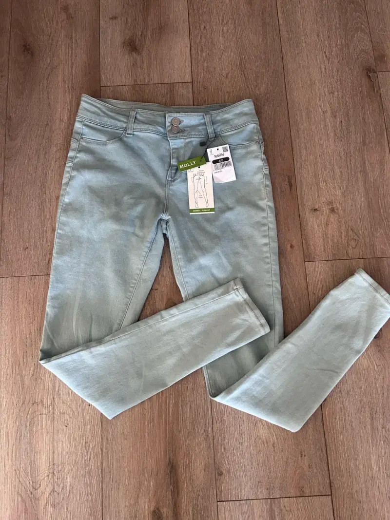 Pantalones skinny celestes para mujer Molly