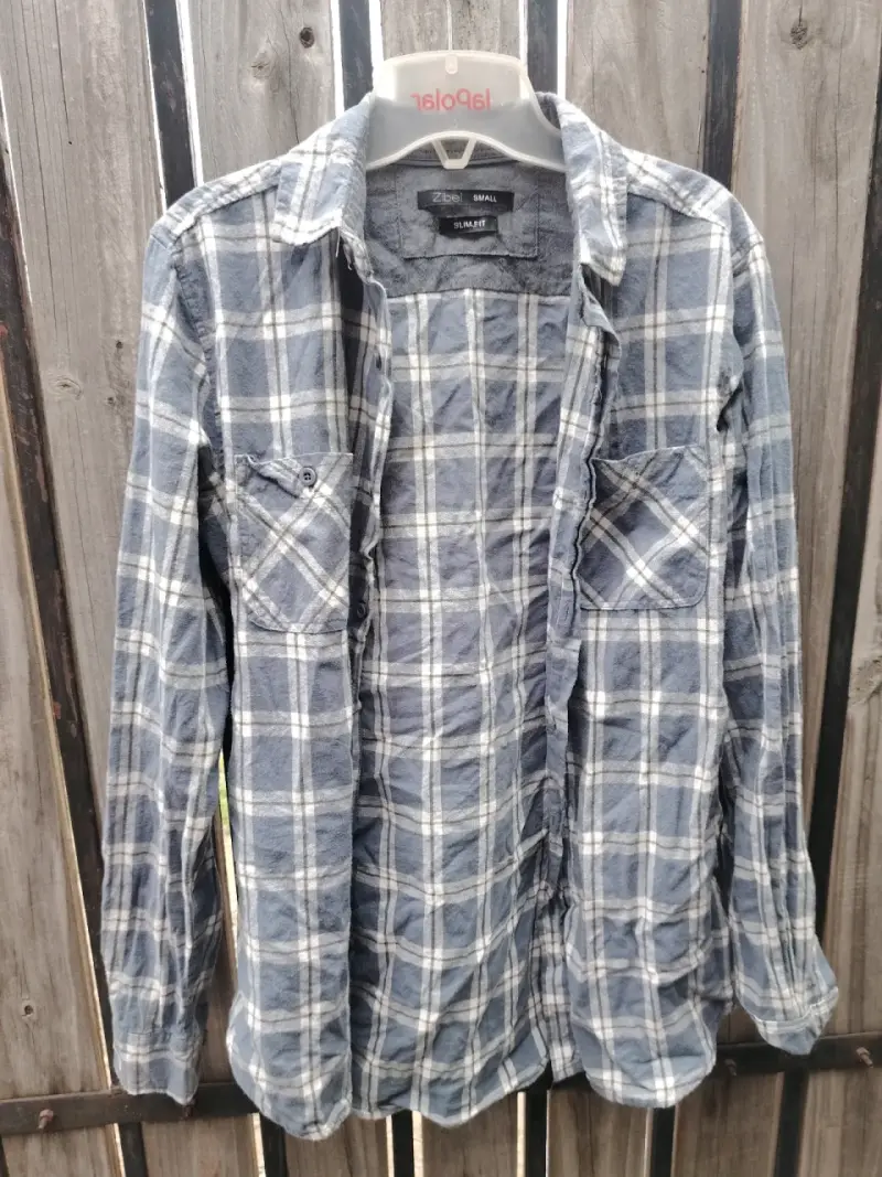 Camisa a cuadros azul Zibel slim fit