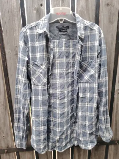 Camisa a cuadros azul Zibel slim fit - miniatura 1