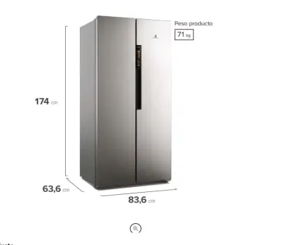 Refrigerador Side by Side Madensa Inoxidable - miniatura 2