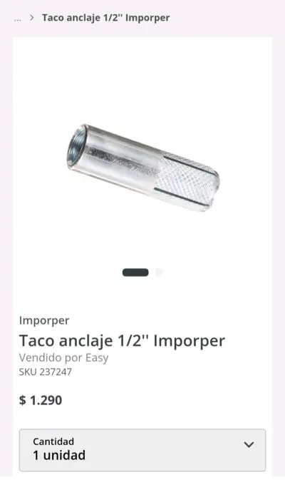 Taco de anclaje 1/2'' Importerper - miniatura 4