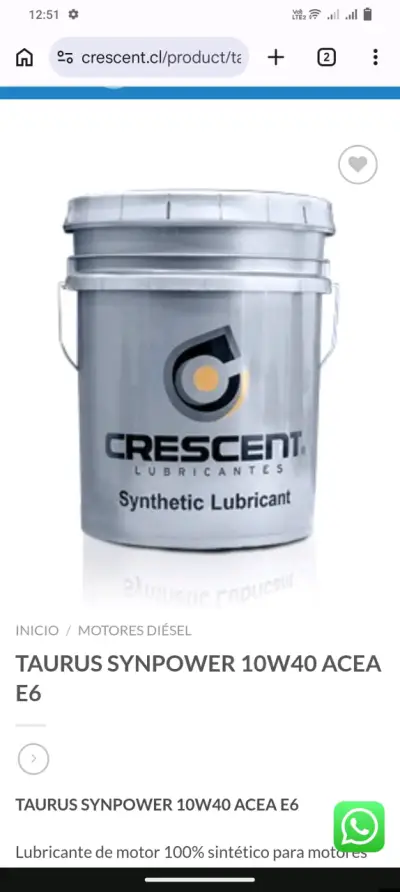Aceite Soluble Mineral 580 19L Crescent - miniatura 2