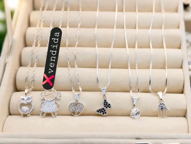 Collares de plata 925 con dijes variados