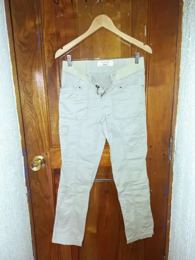 Pantalones cargo beige para mujer Sonoma - miniatura 1