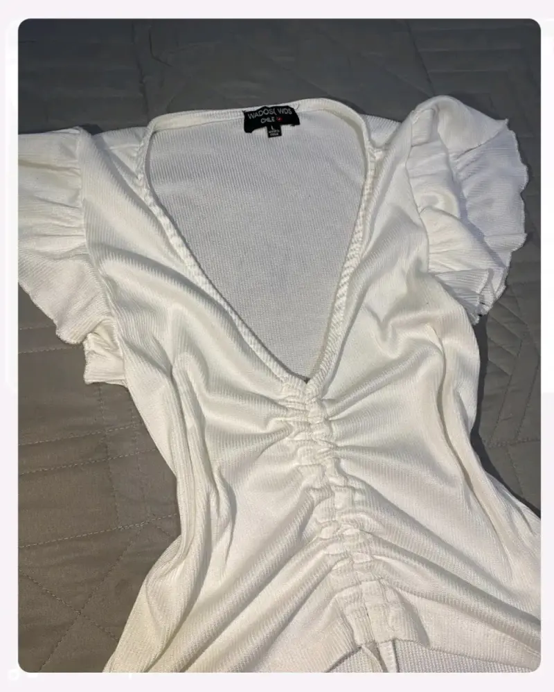 Blusa blanca con mangas abullonadas Wados - 2