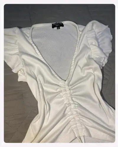 Blusa blanca con mangas abullonadas Wados - miniatura 2