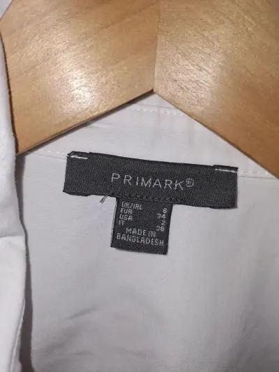 Blusa Blanca de Mujer Primark Talla 38 - miniatura 3