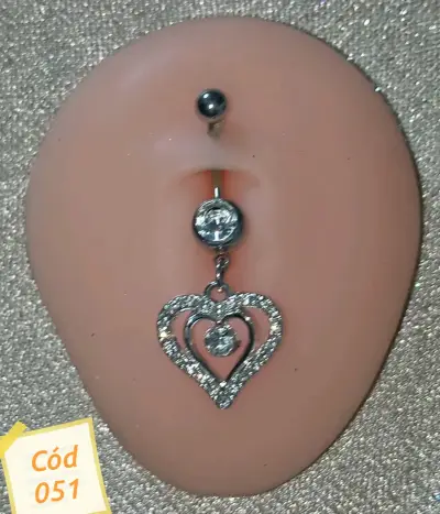 Piercing de ombligo con colgante - miniatura 2