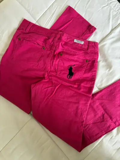 Pantalones fucsia Polo Ralph Lauren para niña - miniatura 1