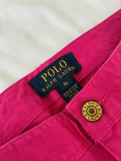 Pantalones fucsia Polo Ralph Lauren para niña - miniatura 3
