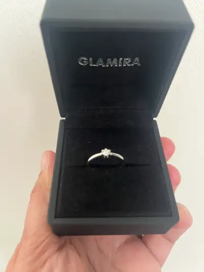Anillo de compromiso Glamira con diamante - miniatura 1