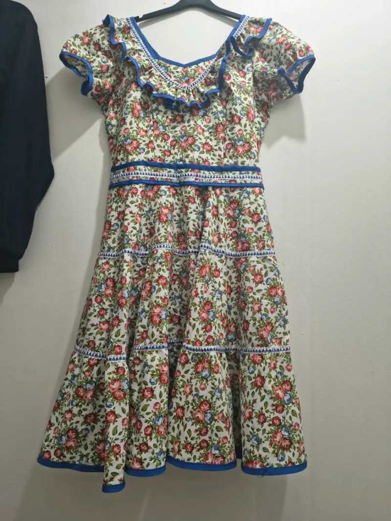 Vestido de cueca floral