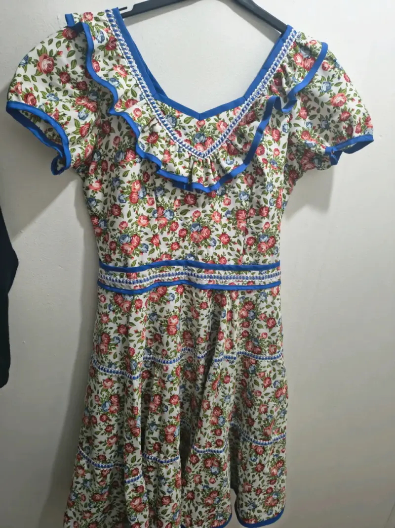 Vestido de cueca floral - 2