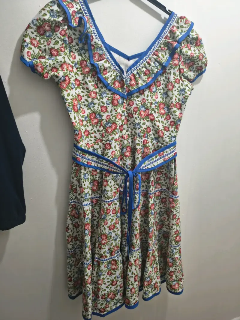 Vestido de cueca floral - 3