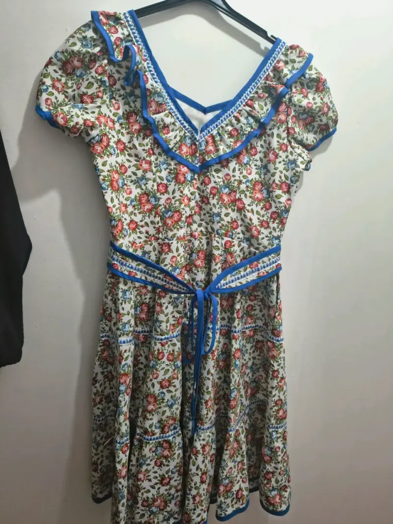 Vestido de cueca floral - 4