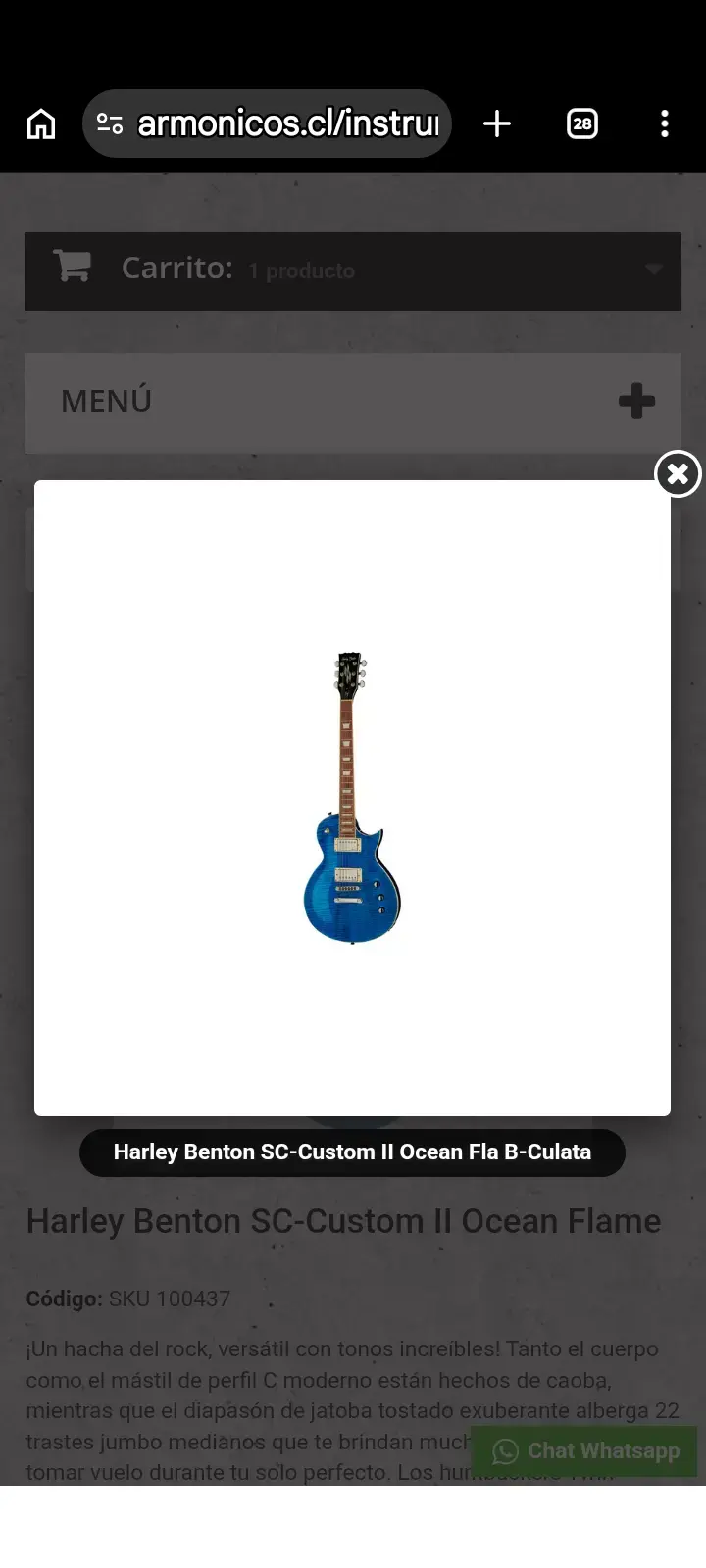 Guitarra Eléctrica Harley Benton SC-Custom II Ocean Flame - 2