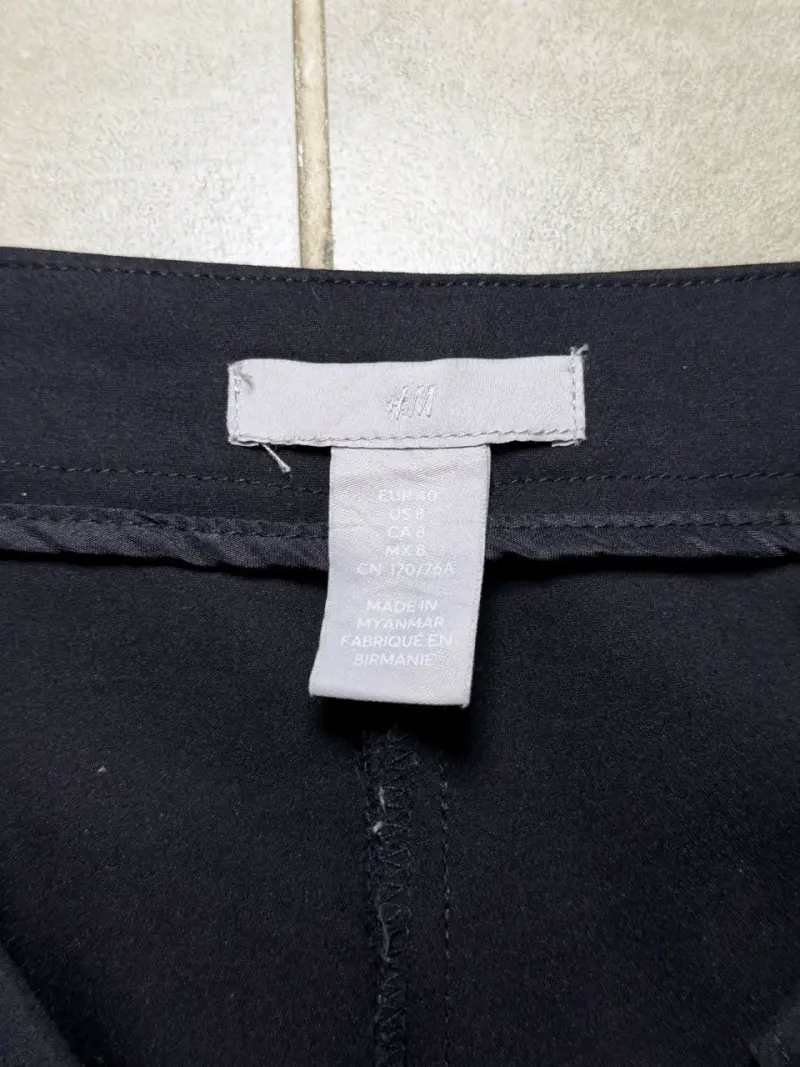 Pantalon Negro Formal H&M Mujer - 3