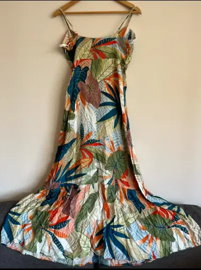 Vestido largo estampado tropical Basement - miniatura 2