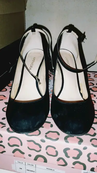 Zapatos de tacón negro Amphora talla 38 - miniatura 1