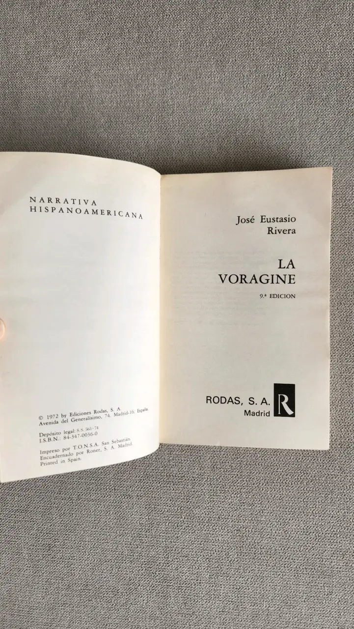 Libro La Vorágine de José Eustasio Rivera - 2